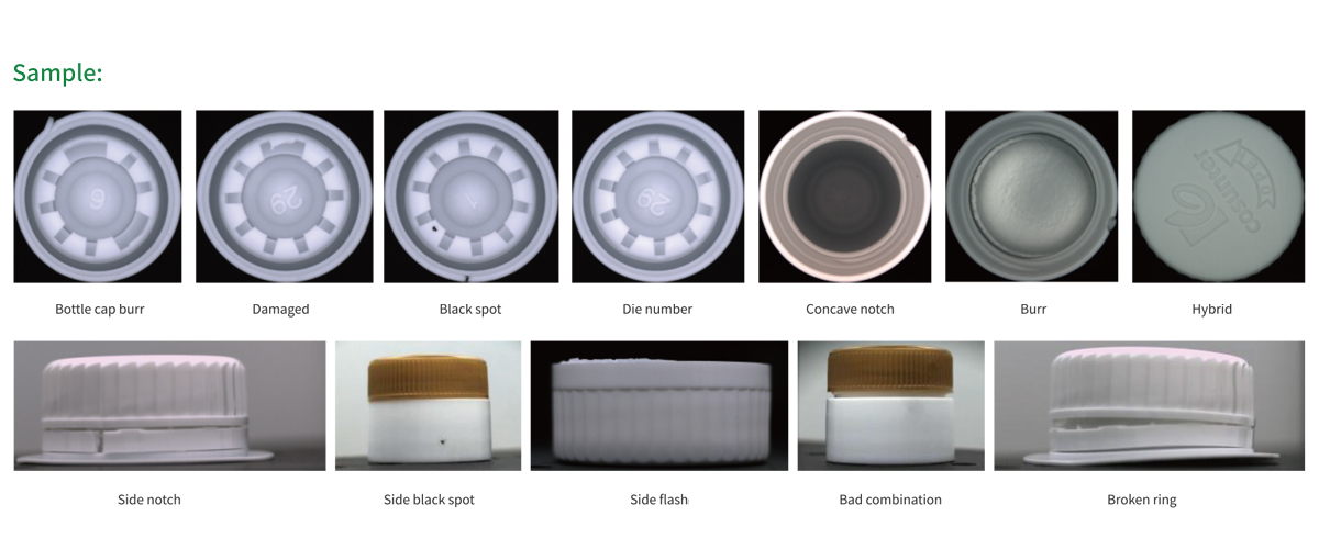 Inspection Standards for the Cap Inspection Machine