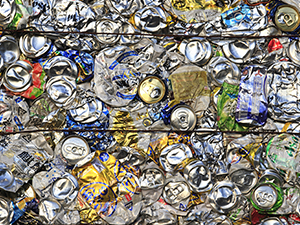 Waste aluminum cans