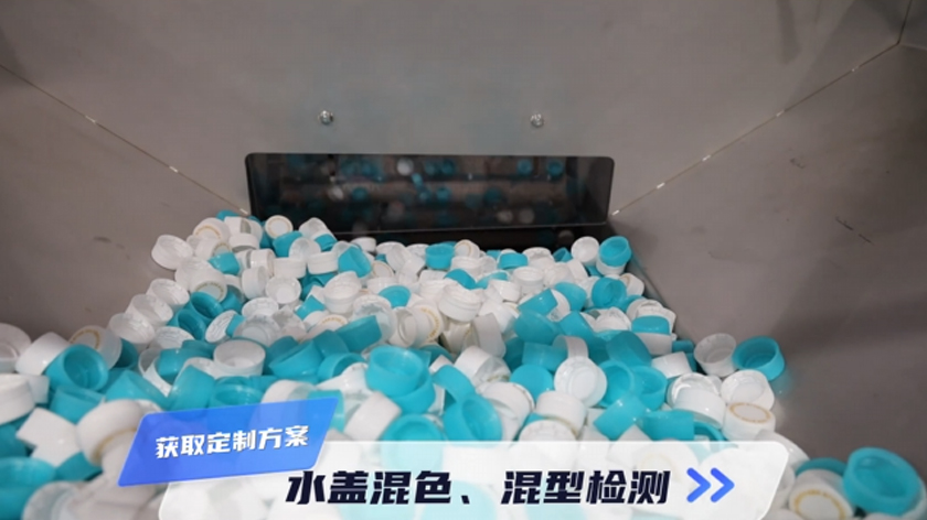 Mixed Inspection for Blue-White Water Lids