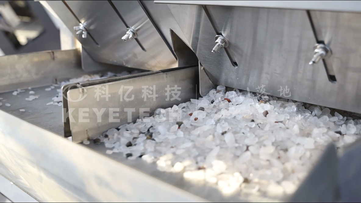 AI tracked sorting machine - quartz stone