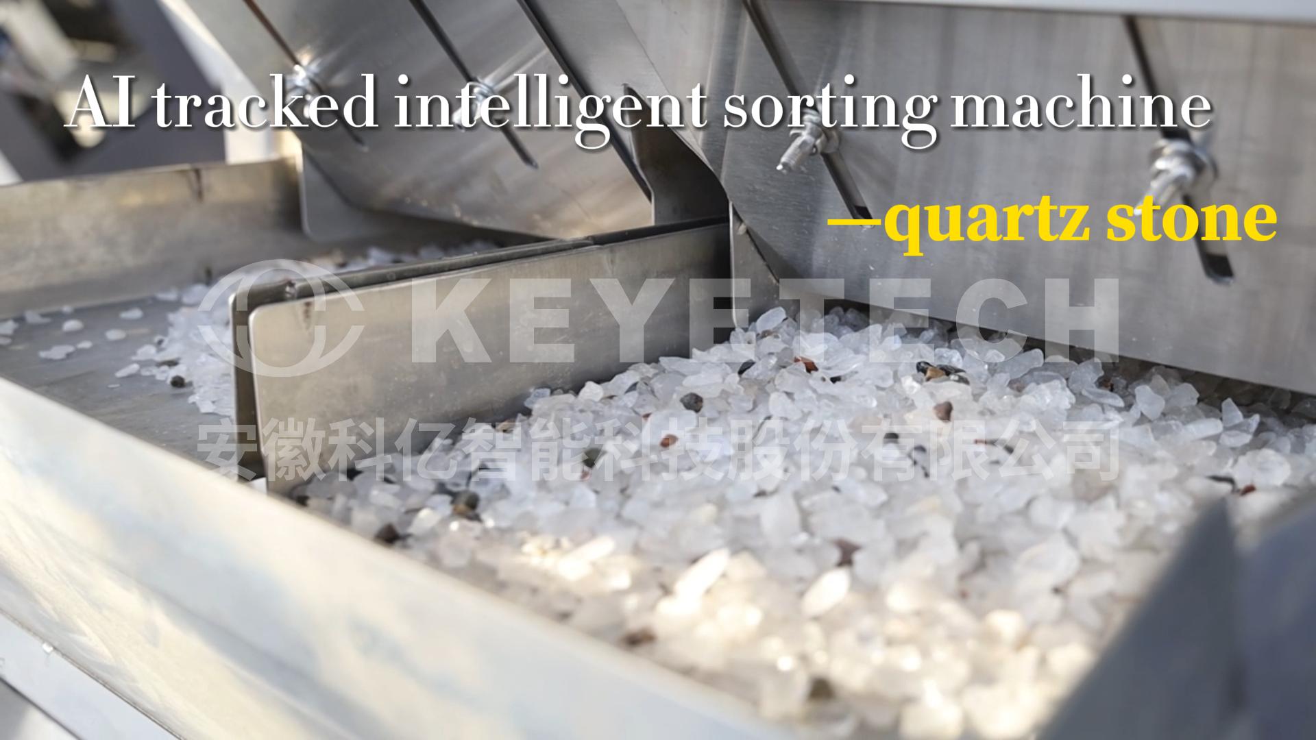 AI tracked sorting machine - quartz stone